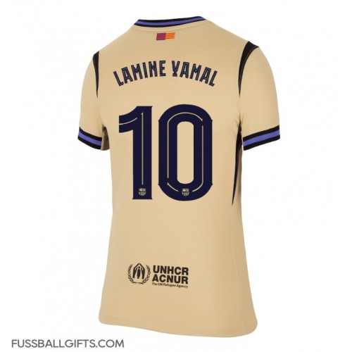 Barcelona Lamine Yamal #10 Fußballbekleidung Auswärtstrikot Damen 2025-26 Kurzarm